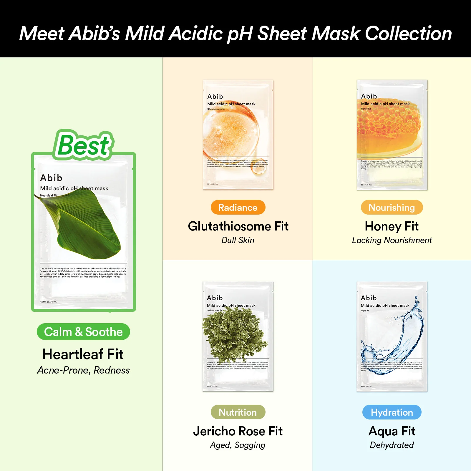 Mild acidic pH sheet mask Aqua fit(10 sheets) - Image 9